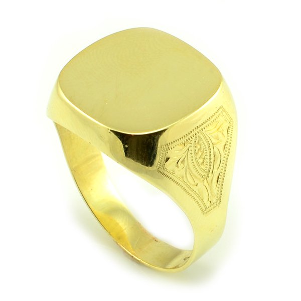 Zlatý pánsky štvorcový prsteň celozlatý