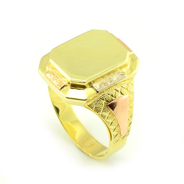Zlatý pánsky pečatný prsteň celozlatý