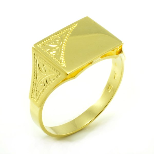 Zlatý pánsky pečatný prsteň zo žltého zlata