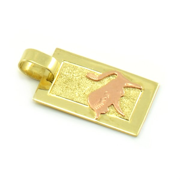 Zlatý platničkový prívesok-znamenie býk