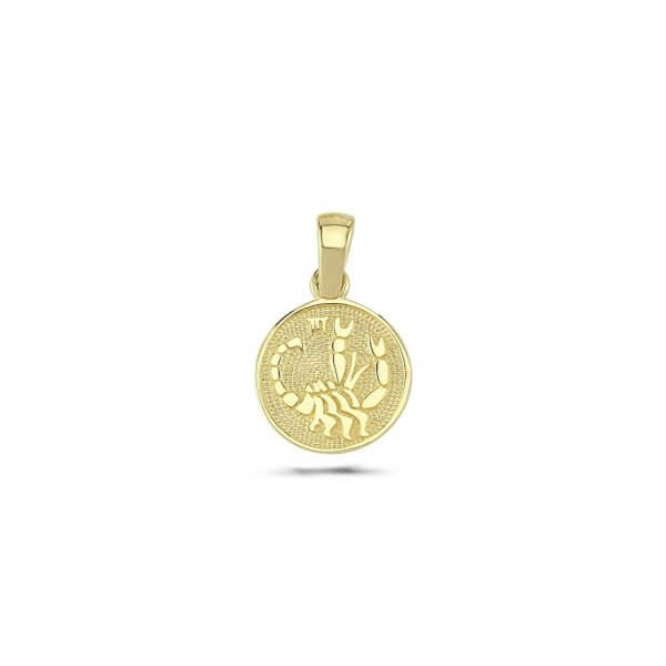 Zlatý kruhový prívesok - znamenie Škorpión