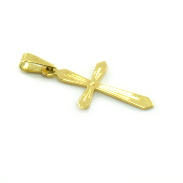 Zlatý prívesok v tvare kríža